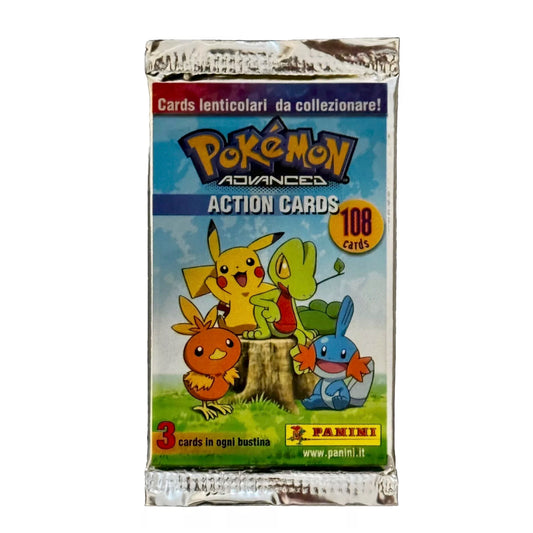 2004 Pokémon Panini Advanced Action Cards Factory Sealed Booster Pack