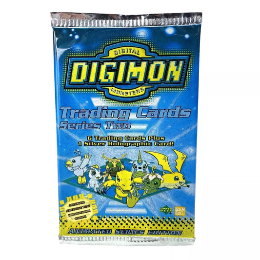 2000 Upper Deck Bandai Digimon Animated Series 2 Factory Sealed Booster Pack