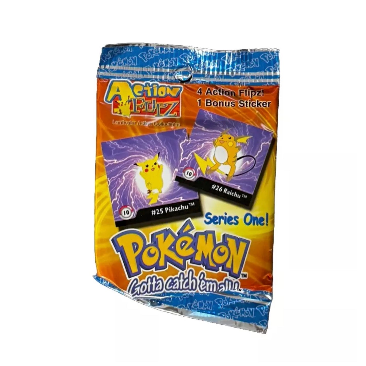 1999 Pokémon Action Flipz Series One Factory Sealed Booster Pack Minor Damage