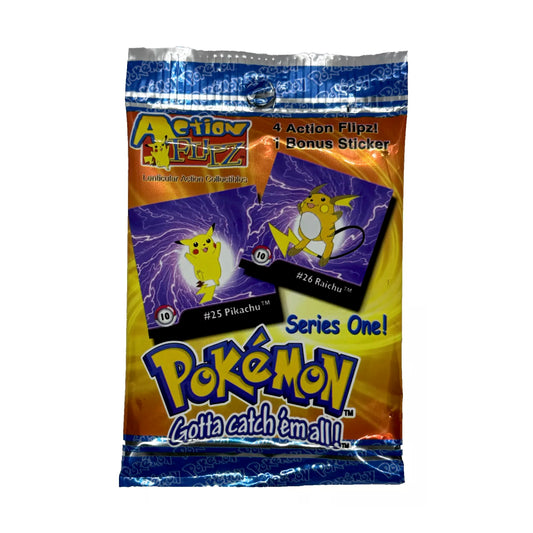 1999 Pokémon Action Flipz Series One Factory Sealed Booster Pack