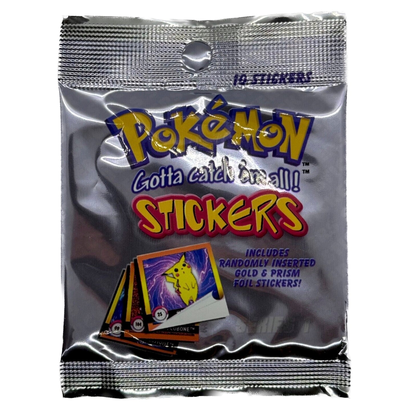 1999 Pokémon Artbox Stickers Series 1 Factory Sealed Booster Pack