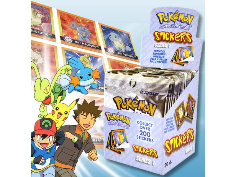 1999 Pokémon Artbox Stickers Series 1 Factory Sealed Booster Pack